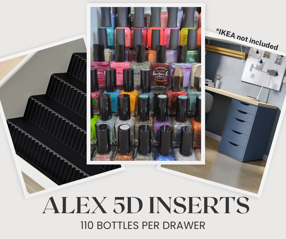 IKEA Alex 5-Drawer Angled Drawer Inserts with Stayput Grooves