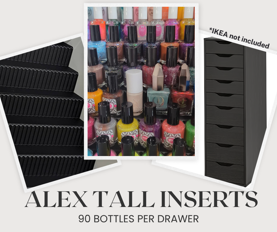 IKEA Alex 9-Drawer Angled Drawer Inserts with Stayput Grooves