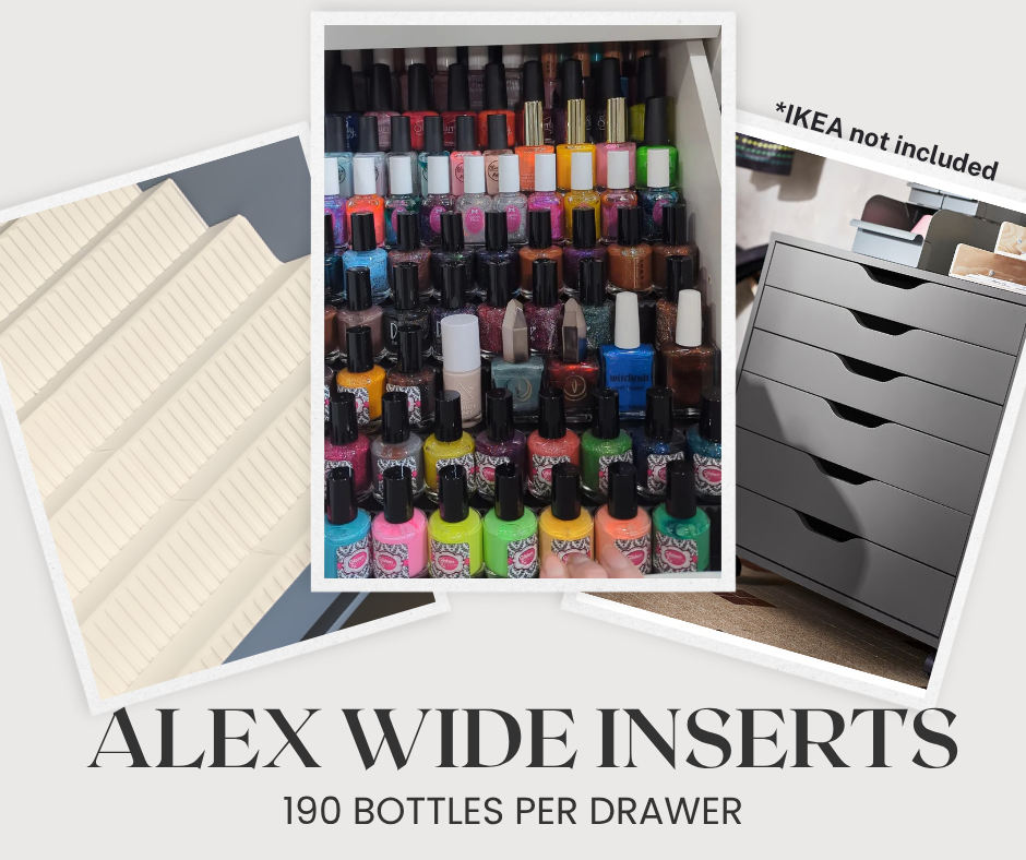 IKEA Alex 6-Drawer Angled Drawer Inserts with Stayput Grooves