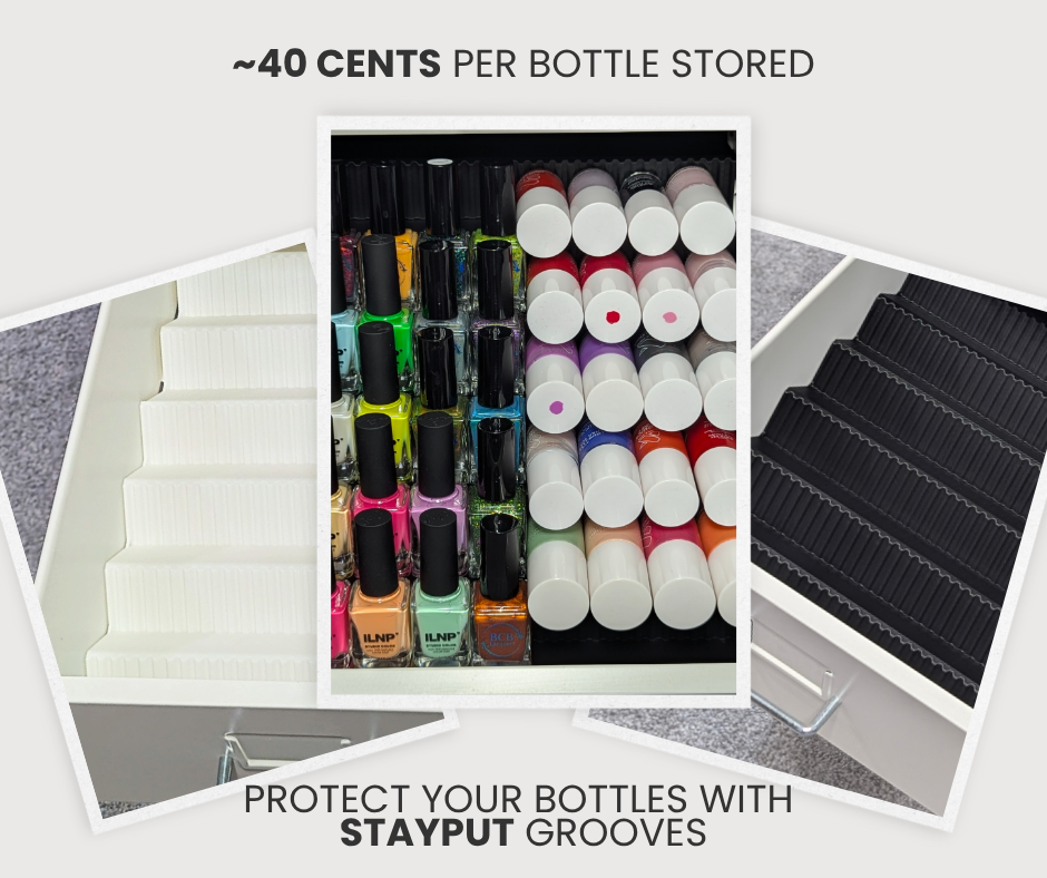 IKEA Alex 9-Drawer Angled Drawer Inserts with Stayput Grooves